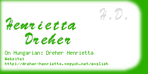 henrietta dreher business card